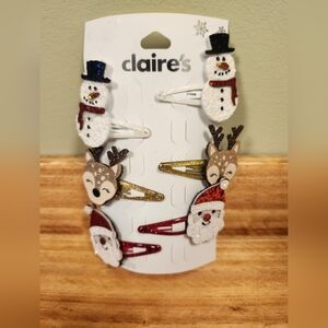 Claire's Festive Snowman and Reindeer Hair Clips